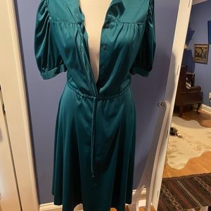 Beautiful Vtg Turquoise 70’s Dress
